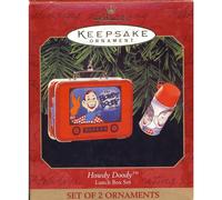 Decorazione ricordo Hallmark Howdy Doody Lunch Box 1999 Set di 2