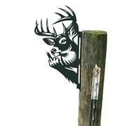Decorazione rustica a forma di animale in ferro for giardino e casa colonica - Scultura da parete in metallo realizzata a mano, ornamento da recinzione for esterni resistente alle intemperie for corti