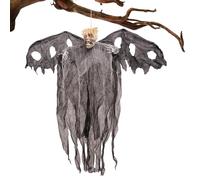 Decorazione Scheletro Fantasma per Esterni,Fantasma Scheletro Appendibile con Occhi Luminosi - Horror per Casa Giardino Cortile Portico Festa
