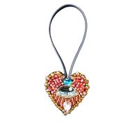Decorazione scintillante a forma di cuore per il miglioramento del tessuto su cappelli, borse e idee, toppe a forma di cuore con perline di cristallo