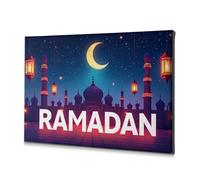 Decorazione shabby chic Ramadan Kareem, May Blessings Fill Your Home. Tela decorativa per la casa, decorazione per la casa, parete, bagno (20 x 30 cm)