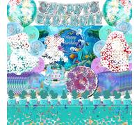 Decorazione Sirena Compleanno Ragazza, Palloncino Ariel, Adesivi Sirene, Tovaglia Sirene, Deco Sirene Torta, Tovagliolo Piatto Ariel La Sirenetta, Tela Compleanno Ariel La Sirenetta