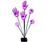Decorazione solare di Halloween | mani scheletriche da giardino con lampade a chiacchiera, impermeabile, decorazione spaventosa per Halloween, giardino, terrazza, cimitero, esterno
