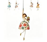 Decorazione Sospesa Donna Che Danza Dallo Stile Estroso,Ornamento Da Appendere Alla Finestra, Statuetta Con Abito Floreale E Gambe Mobili,Per Portici, Giardini, Ingressi,Alberi Di Natale E Interni，A