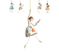 Decorazione Sospesa Donna Che Danza Dallo Stile Estroso,Ornamento Da Appendere Alla Finestra, Statuetta Con Abito Floreale E Gambe Mobili,Per Portici, Giardini, Ingressi,Alberi Di Natale E Interni，E