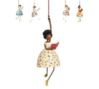 Decorazione Sospesa Donna Che Danza Dallo Stile Estroso,Ornamento Da Appendere Alla Finestra, Statuetta Con Abito Floreale E Gambe Mobili,Per Portici, Giardini, Ingressi,Alberi Di Natale E Interni，B