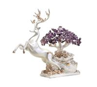 Decorazione Staccabile per Albero di Cristallo della Fortuna e della ricchezza, con Ornamento di Cervo per L'Albero dei Soldi Chakra per Il Raffreddamento del Vino in casa (Viola)