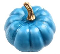 Decorazione stagionale a forma di zucca, ideale per centrotavola rustici durante le celebrazioni autunnali (blu)