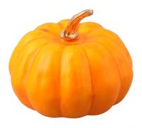 Decorazione stagionale a forma di zucca, ideale per centrotavola rustici durante le celebrazioni autunnali (arancione)