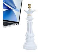 Decorazione statua degli scacchi - Scultura astratta, statuetta reale | Ornamento da collezione della regina King decorazione da tavolo in resina, accento espositivo di arte moderna, statuette di
