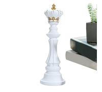 Decorazione statua degli scacchi - Scultura astratta, statuetta reale | Ornamento da collezione della regina King decorazione da tavolo in resina, accento espositivo di arte moderna, statuette di