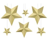 Decorazione stelle, oro (1 VPE / 6 pz.)