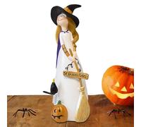 Decorazione Strega Halloween, Ornamento Spaventoso in Resina Strega, Accessori Stagionali Dettagliate Casa Infestata per