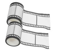 Decorazione Striscia di Pellicola per Journaling e Bacheca, 2 Pezzi | Carta Bordo Filmico Bianco Nero, Adesivo Forte, Posa Rapida, per Tavole e Progetti Creativi