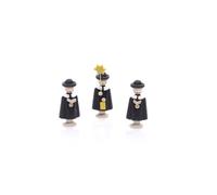 Decorazione Tavolo Figure Coro 3 Statue Nero Altezza Circa 5 CM Nuovo Gnter