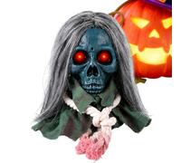 Decorazione Teschio Halloween Oggetto di Scena Animato Attivato dal Suono