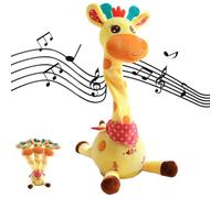 Decorazione Tessile a Forma di Giraffa Danzante, Ornamento Musicale Imbottito con Melodie, Interazione Sonora, Controllo del Volume, Morbido Peluche for Spazio Abitativo