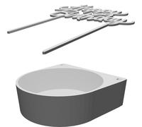 Decorazione Testo Happy Birthday per Base Candele Tea Light Stampato 3D