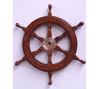 Decorazione timone controllo timone nave legno Maritim 46 cm
