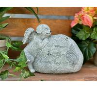 Decorazione tombale cane lapide in ricordo iscrizione in pietra massiccia