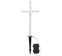 Decorazione tombale CROSS, a batteria, timer, IP44, 24 LED