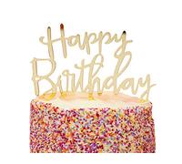 Decorazione topper per torta di buon compleanno in oro rosa riutilizzabile per ragazze, lei, bambini, adulti, festa