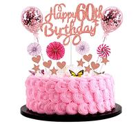 Decorazione Torta 60 Anni Donna Buon Compleanno - Decorazione Cake Topper 60 Anni