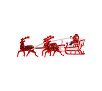 Decorazione torta Babbo Natale slitta 14 cm