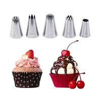 Decorazione Torta, RoseFlower 5 Pezzi Ugello in Acciaio Inossidabile Bocchette Decorative Pasticceria #9 - Decorazione Pasticceria Utensili per Cupcakes, Pasta di Zucchero, Biscotti e Pasticceria