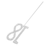 Decorazione Torta Strass Numero 18 per Compleanno Anniversario | Argento, Lega Strass, per Feste Personali, Dettaglio Decorativo per Celebrazioni dei Diciotto Anni