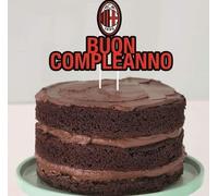 Decorazione Torta Topper Buon Compleanno 18x19 cm - MILAN