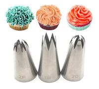 Decorazione Torte Set, FantasyDay 3 Pezzi Ugello in Acciaio Inossidabile Decorazione Pasticceria - Bocchette Decorative Accessori per Torte, Cupcakes, Pasta di Zucchero, Biscotti e Pasticceria