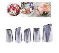 Decorazione Torte Set, FantasyDay 5 Pezzi Ugello in Acciaio Inossidabile Professionale da Pasticceria - Bocchette Decorative Accessori per Torte, Cupcakes, Pasta di Zucchero, Muffin, Dolci, Biscotti