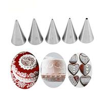 Decorazione Torte Set, FantasyDay 5 Pezzi Ugello in Acciaio Inossidabile Professionale da Pasticceria - Bocchette Decorative Accessori per Torte, Cupcakes, Pasta di Zucchero, Muffin, Dolci, Biscotti