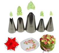 Decorazione Torte Set, FantasyDay 5 Pezzi Ugello in Acciaio Inossidabile Professionale da Pasticceria - Bocchette Decorative Accessori per Torte, Cupcakes, Pasta di Zucchero, Muffin, Dolci, Biscotti