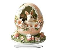 Decorazione Uova Di Pasqua: Mobili Da Tavolo Fattoria Piatto 2D per Pasqua, Pezzo Centrale Scrivania Coniglio Primavera Stagionale per Viaggi | Hotel, Scuola