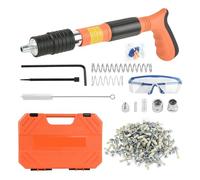 Decorazione Usa Pistola Sparachiodi Ad Aria Compressa A 5 Velocità Con 200 Chiodi Pneumatica Fissaggio Soffitto/telaio Strumenti For La Lavorazione Del Legno Multiuso Varie Esigenze