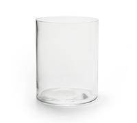 Decorazione Vaso di Vetro Cilindro Tour H.25cm D.20cm Tondo Trasparente Jodeco