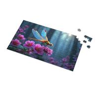 Decorazione vintage con libellula sognante nel giardino incantato, puzzle divertente per la casa, cartello vintage in metallo (300 pezzi)
