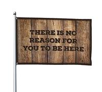 Decorazione vintage per bar, con scritta in lingua inglese "There is no reason for you to be here", per casa, primavera, giardino, bandiera (60 x 90 cm)