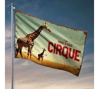 Decorazione vintage per prendere il sole nel circo. Bandiera decorazione per la casa da uomo decorazioni per la casa per uomo grotta (60 x 90 cm)