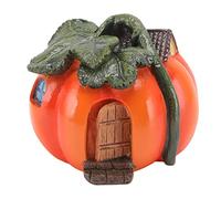 Decorazione Zucca da Giardino in Resina Sintetica Resistente alle Intemperie con Elfi e Espressioni Allegre per Decorazioni Esterne e Regali (Grande Sala di Zucca)