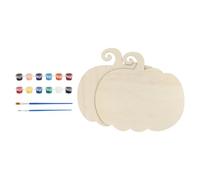 Decorazione Zucca in Legno Halloween per Festa Tema, Robusta | Legno Grezzo per Dipingere, Adatta a Compleanno e Tema Party, Ornamento Creativo da Personalizzare Colore Casuale