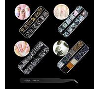 Decorazioni 3D Nail Art Caviars Bead Charm Fette irregolari Gioielli Fiore Rivetti Perla