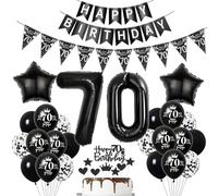 decorazioni 70 anni compleanno donna uomo neri decorazioni torta 70 anni compleanno donna decorazioni festa neri palloncini 70 anni compleanno uomo decorazione compleanno 70 anni donna