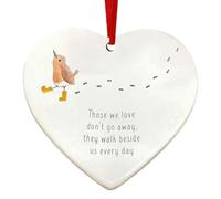 Decorazioni a forma di cuore di Natale, ornamenti a forma di amore per l'albero di Natale, ciondolo da appendere, motivante - quelli che amiamo non vanno via, vanno accanto a noi ogni giorno