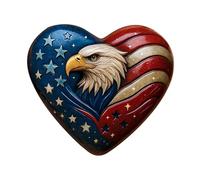 Decorazioni a forma di cuore per la casa, con aquila patriottica, decorazione con aquila, per mobile TV, mensola, tavolo, ufficio, casa, camera da , soggiorno