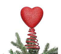 Decorazioni a forma di cuore per San, cuore rosso con albero primaverile, decorazione per albero di Natale, decorazione per ambienti d'amore, pezzi artigianali a forma di cuore scintillanti