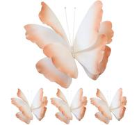 Decorazioni a Forma di Farfalla Gigante in PE 4 Pezzi Decorazioni a Forma di Farfalla 3D per Compleanni Baby Shower Matrimoni Feste 20 Pollici Arancione