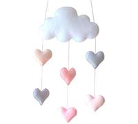 Decorazioni a forma di nuvola,Nuvola con Stelle da Appendere per Decorazione, motivo: nuvole e cuori, decorazione sospesa, ghirlanda per camerette e baby shower
